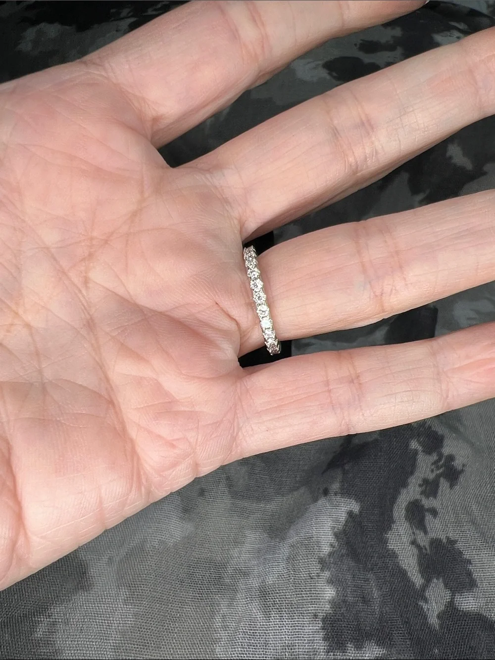 Moissanite Women's Eternity Band - White